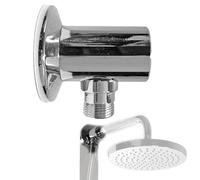 BAGNOCLIC - Deviatore a Pressione Foxy in Ottone Cromato | Con Rosone e Niplex 1/2x1/2 | Attacco Universale Standard | Permette Uso Soffione + Doccetta | Facile da Installare