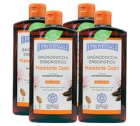 Bagnodoccia Erboristico MANDORLE DOLCI Vellutante. La Sua Schiuma Vellutata e Delicata Lo Rende Ideale Per L'Igiene Di Tutta La Famiglia 400ml (4 Flaconi)
