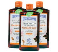 Bagnodoccia Erboristico MANDORLE DOLCI Vellutante. La Sua Schiuma Vellutata e Delicata Lo Rende Ideale Per L'Igiene Di Tutta La Famiglia 400ml (3 Flaconi)