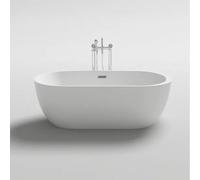 BagnoItalia Vasca freestanding moderna bianca centro stanza bagno 170x80 stondata