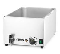 Bagnomaria elettrico regolabile per GN1/1 150mm con rubinetto - Hendi 238912