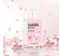 Bagnoschiuma ai fiori di ciliegio da donna, gel doccia idratante lenisce la pelle secca, lozione per il corpo, pulizia profonda, esfoliare e idratare la pelle ruvida e nutriente per la cura della