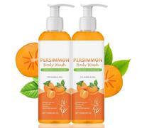 Bagnoschiuma Al Cachi 120 Ml, Gel Doccia Al Cachi Per Il Controllo Degli Odori Corporei, Pulizia Profonda E Idratante, Migliora La Secchezza, Per Donne E Uomini. (2pcs)