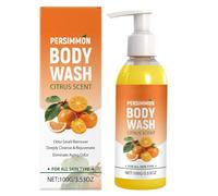 Bagnoschiuma Al Cachi, Con Profumo Di Agrumi, 100 G, Cachi Deodorante, Gel Doccia Detergente Per Il Corpo, Pulizia Rinfrescante Tutto Il Giorno, Per Donne Uomini Casa Viaggi Dormitorio Campeggio Hotel