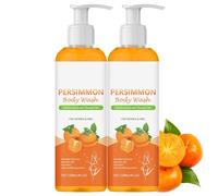 Bagnoschiuma al Cachi per il Controllo degli Odori Corporei, Bagnoschiuma al Cachi per l'Odore degli Anziani, Profumo Fresco, Detergente e Idratante in Profondità
