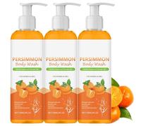 Bagnoschiuma al Cachi per il Controllo degli Odori Corporei, Bagnoschiuma al Cachi per l'Odore degli Anziani, Profumo Fresco, Detergente e Idratante in Profondità