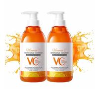 Bagnoschiuma alla vitamina C e limone e niacinamide, Bagnoschiuma nutriente e ringiovanente naturale alla vitamina C, Gel doccia detergente ed esfoliante profondo, per tutti i tipi di pelle