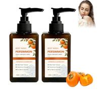 Bagnoschiuma all'Estratto di Cachi contro l'Odore Senile, Formula Delicata Idratante per Pelle Secca e Matura degli Anziani, Controllo Odori Corporeo Quotidiano per Tutto il Corpo (2 PCS)