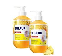 Bagnoschiuma Allo Zolfo, Detergente Multi-azione Riparatore E Gel Doccia 3 in 1, Deterge E Rinfresca Delicatamente La Pelle Ogni Giorno, Per Donne E Uomini (2pcs)