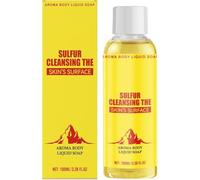 Bagnoschiuma allo zolfo, gel doccia detergente profondo, deterge e idrata in profondità, nutre la pelle, lenisce e si prende cura della pelle, non irritante, per pelli grasse e secche