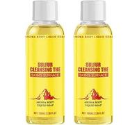 Bagnoschiuma allo zolfo, gel doccia detergente profondo, deterge e idrata in profondità, nutre la pelle, lenisce e si prende cura della pelle, non irritante, per pelli grasse e secche