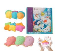 Bagnoschiuma per Bambini con Giocattolo Incluso - 9 Pezzi Set Doccia a Tema Marino | Bombe Effervescenti Delicate | per Compleanno Vacanze Giochi Estate Asilo Bagno Hotel