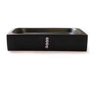 Bagnoxx Portasapone/vaschetta portasapone 11,2 x 7,5 x 2,3cm Nero | Plastica, accessorio da bagno per doccia, lavabo o bordo vasca, pulizia facile, salvaspazio