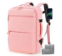 BAGROUPS Bagaglio a Mano 45x36x20 per Easyjet Zaino da Viaggio Impermeabile Borsa da PC Portatili 15.6 Pollici con Porta USB 32L Borsa Da Cabina Zaini per Donna Uomo Trekking Lavoro Daypack Rosa