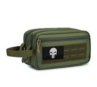 BAGROUPS Borsa per Toilette Tattica Uomo Borsa per Utensili Impermeabili EDC Borsas MOLLE Toilette Militare con Tasca Bagnata e Asciutta Portatrucchi Donna per Campeggio Escursionismo Caccia Verde