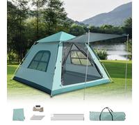 BAGROUPS Tenda Campeggio 4 Posti Alta 210x210x140cm Ultra-Leggero Impermeabile Anti-UV Antivento Tenda Pop-Up per Campeggio, Naturehike, Trekking （Blu）