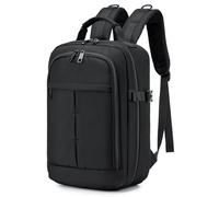 BAGROUPS Zaino 40x30x15 Zaino da Viaggio Aereo Bagaglio a Mano 20L Zaini da lavoro Uomo 15.6 Pollici Zainoi Porta PC Bagaglio a Mano Antifurto Impermeabile per Viaggio Casual Scuola Business Nero