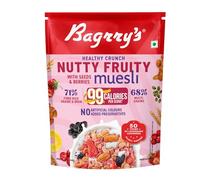 Bagrry's Muesli croccanti, noci, fruttati con semi e bacche, bustine da 425 g, 89% di frutta, noci, cereali e semi, senza coloranti artificiali
