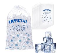 Bags for Ice Storage, 100 Heavy-Duty Drawstring Freezer Bag, Leakproof Portable Ice Keeper Food Transport, Ideal To Your Beach Trips, Grocery Runs, Outdoor Camping, Road Travel, Picnics, Daily Use