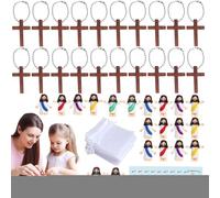 Bags Tiny Jesus Figurine Toy - Little Jesus Figures | 20pieces Greeting Card Jsus Figures Doll | Doll Jesuss Greeting Card, Tiny Party Favors Collectible Figurines for Boys & Girls
