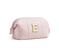 BAGSMART Beauty case da viaggio, T-Lettera E, B-Initial, Borsa per trucchi