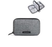 bagsmart Borsa da viaggio per organizer elettronico, caricatore cavo organizer per accessori di ricarica del telefono cellulare, GRIGIO, TACCHI