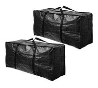 BAGTHAT! 2 sacchetti XXL per traslochi, grandi e resistenti, con manici resistenti, con cerniera, riutilizzabili, scatole per traslochi, vestiti, trapunte