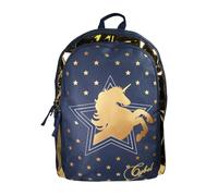Bagtrotter - Cybel - Zaino scuola - Navy - 2 scomparti con zip - 1 tasca con zip - 32x16x46cm - Spallacci imbottiti - Schienale imbottito - Poliestere - Zaino scuola primaria