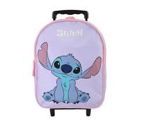 Bagtrotter - Stitch - Zaino scuola su ruote - Viola - 1 scomparto con zip - Spallacci imbottiti - 25x12x32cm - Poliestere - Zaino scuola materna