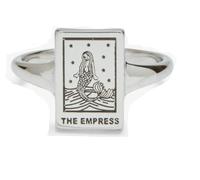 Bague avec tarocchi Couronne de Rubans, symbole de l'impératrice, en sachet royal en organza