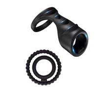 Bagues De Formation En Silicone Noir Masculin De 2 PièCes, Bague Circulaire Double HéLice Avec Bague D'éChelle De Dragon, Cadeau De Confession