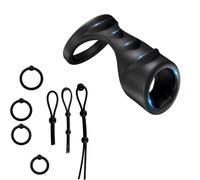 Bagues De Formation En Silicone Noir Masculin De 8 PièCes, 4 Bagues Circulaires Et 3 Bagues De Position RéGlable Avec Bague D'éChelle De Dragon, Cadeau De Couple
