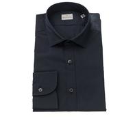 Bagutta Blue Cotton Men Shirt Slim Fit with French Collar - XXL