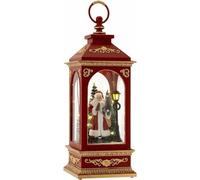 Bagutta Lanterna Base Quadra H. 38 Rossa con Babbo Natale luci. La referenza è TN 50109 RO.
