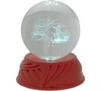 Bagutta Sfera Cristallo Diametro 8 su Base Rossa con LED - Slitta. La referenza è N 8690-08.