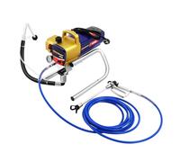 Bagyaluu Airless 450 - Spruzzatore per facciate e pittura murale | Sistema di spruzzo elettronico con regolazione della pressione, pistola a spruzzo per vernice e vernice, blu/oro