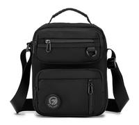 BAGZY Borsello Uomo Tracolla Piccolo Borsa a Spalla Impermeabile Borsello a Tracolla Borsa a Mano Oxford Marsupio Uomo Crossbody Borselli Multitasche per Regalo Sportiva Scuola Viaggio Messenger Nero