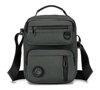 BAGZY Borsello Uomo Tracolla Piccolo Borsa a Spalla Impermeabile Borsello Tracolla Borsa a Mano Oxford Marsupio Uomo Crossbody Borselli Multitasche per Regalo Sportiva Scuola Viaggio Messenger Grigio