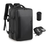 BAGZY Zaino da viaggio con sottovuoto 32L Bagaglio a Mano Impermeabile Borse da Cabina con Pompa 17 Pollici Laptop Zaini 45x30x20 Antifurto Lavoro Travel Backpack con Sistema di Vuoto per Donna Uomo