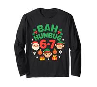 Bah Humbug 6-7 Fun 67 Numero 6-7 Natale Six Seven Maglia a Manica