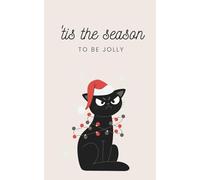 Bah Humbug Black Cat Holiday Journal | Funny Feline Christmas Notebook | for Writers, Teens and Adults: 120 lined pages, 5 x 8 inches, snowflake-theme endpapers, self-care diary, gift idea