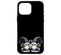 Bah Humbug Sign For Gothic Xmas Gnome Black Christmas Couple Custodia per iPhone 16 Pro Max