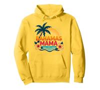 Bahamas Mama Tropical Paradise Beach Vacanza Felpa con Cappuccio, Unisex per Adulti, Limone, L