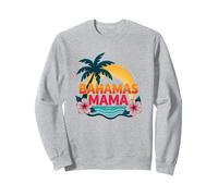 Bahamas Mama Tropical Paradise Beach Vacanza Felpa, Unisex per Adulti, Grigio Melange, L