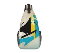 Bahamas Posizione Bandiera Mappa Crossbody Sling Bag Crossbody Borsa a tracolla Tracolla Tracolla Vita Fanny Pack Uomini Donne