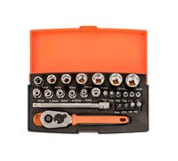 Bahco 0.6cm Guida Metrica Presa e un Po' Set 25 Pezzi Singolo Esagono Cromo SL25