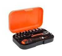 Bahco 0.6cmD Presa & Set di Punte 34 Pezzi 6 Punto Standard Lunghezza Cricchetto