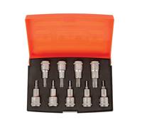 Bahco 1.3cm Drive Punte Torx Presa Set 9 Pezzi Finitura Opaca IN Un Case S9TORX