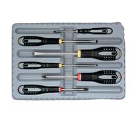 BAHCO - Set di 6 giraviti ergonomici per viti con intaglio e Phillips, Numero di giraviti: 4/2 4/2