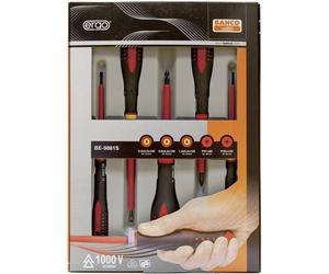 Bahco BE-9881S Ergo Elettricisti Kit cacciaviti 5 parti Taglio, Croce Phillips